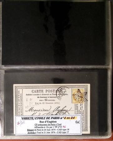 1863-76 Importante collection d'Étoiles chiffrées sur