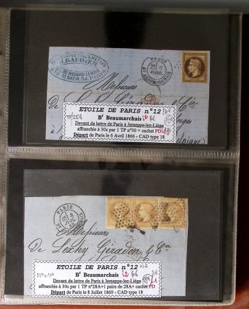 1863-76 Importante collection d'Étoiles chiffrées sur