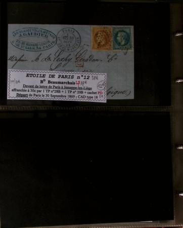 1863-76 Importante collection d'Étoiles chiffrées sur