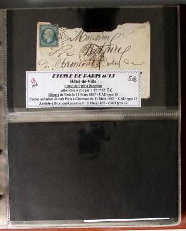 1863-76 Importante collection d'Étoiles chiffrées sur