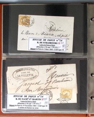 1863-76 Importante collection d'Étoiles chiffrées sur