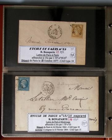 1863-76 Importante collection d'Étoiles chiffrées sur