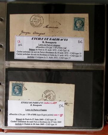 1863-76 Importante collection d'Étoiles chiffrées sur