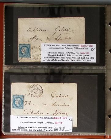 1863-76 Importante collection d'Étoiles chiffrées sur