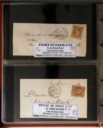 1863-76 Importante collection d'Étoiles chiffrées sur