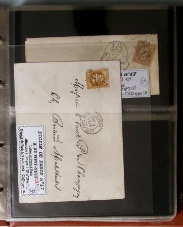 1863-76 Importante collection d'Étoiles chiffrées sur