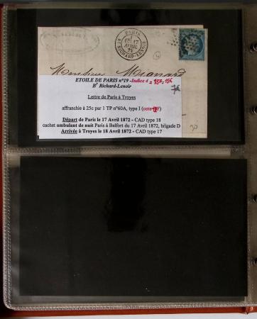 1863-76 Importante collection d'Étoiles chiffrées sur