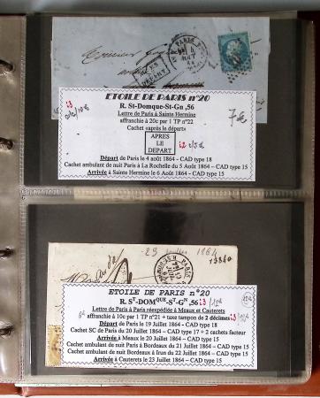 1863-76 Importante collection d'Étoiles chiffrées sur