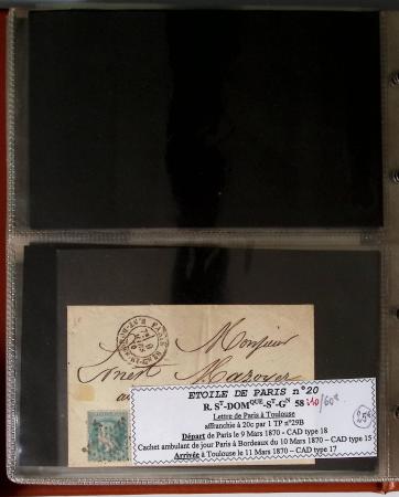1863-76 Importante collection d'Étoiles chiffrées sur