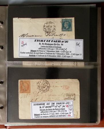 1863-76 Importante collection d'Étoiles chiffrées sur