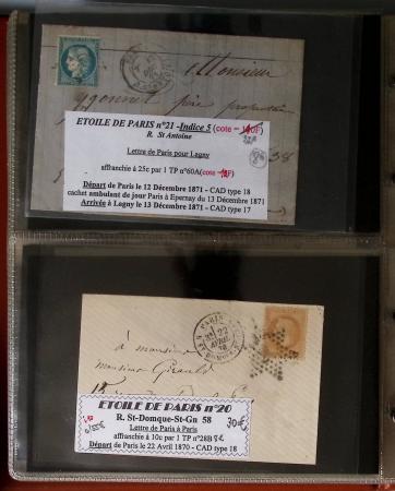 1863-76 Importante collection d'Étoiles chiffrées sur