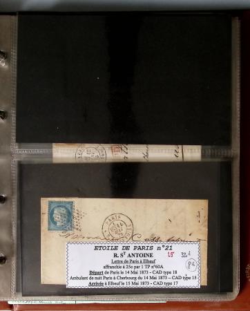 1863-76 Importante collection d'Étoiles chiffrées sur