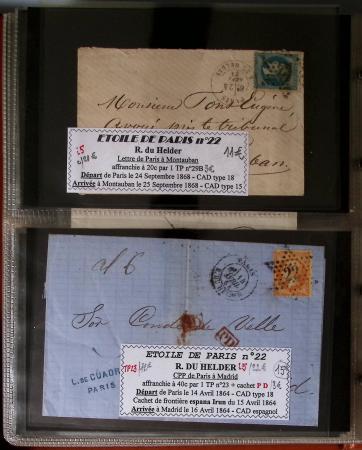 1863-76 Importante collection d'Étoiles chiffrées sur