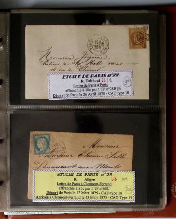 1863-76 Importante collection d'Étoiles chiffrées sur