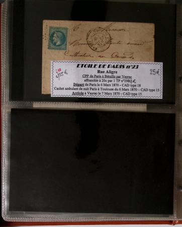 1863-76 Importante collection d'Étoiles chiffrées sur