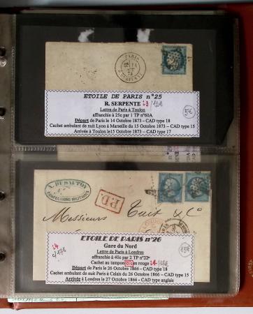 1863-76 Importante collection d'Étoiles chiffrées sur