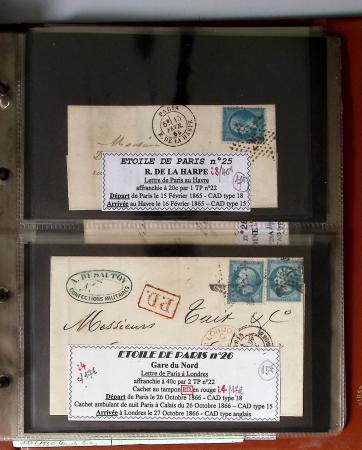 1863-76 Importante collection d'Étoiles chiffrées sur