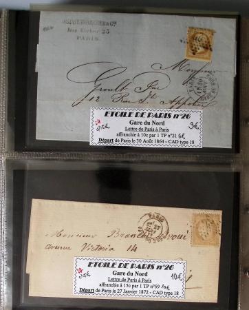 1863-76 Importante collection d'Étoiles chiffrées sur