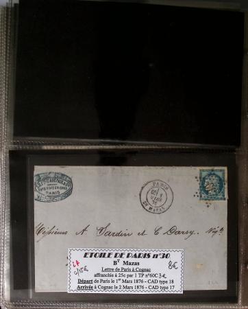 1863-76 Importante collection d'Étoiles chiffrées sur