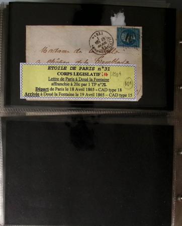 1863-76 Importante collection d'Étoiles chiffrées sur