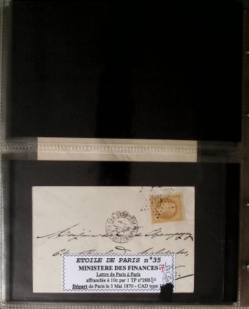 1863-76 Importante collection d'Étoiles chiffrées sur