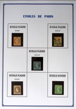 1863-76 Importante collection d'Étoiles chiffrées sur