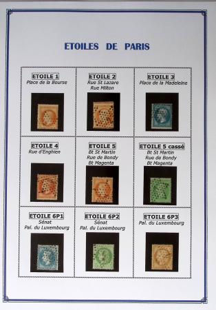 1863-76 Importante collection d'Étoiles chiffrées sur