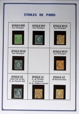 1863-76 Importante collection d'Étoiles chiffrées sur