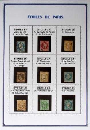 1863-76 Importante collection d'Étoiles chiffrées sur