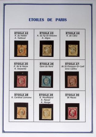 1863-76 Importante collection d'Étoiles chiffrées sur