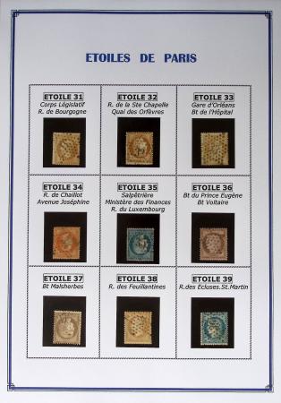 1863-76 Importante collection d'Étoiles chiffrées sur