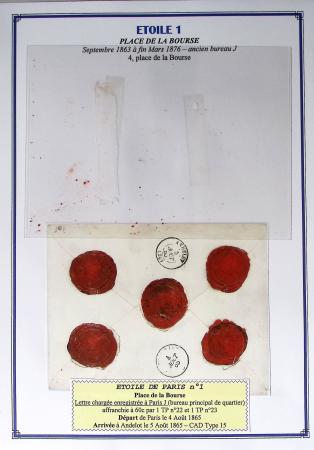 1863-76 Importante collection d'Étoiles chiffrées sur