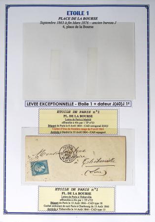 1863-76 Importante collection d'Étoiles chiffrées sur