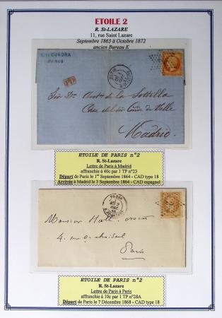1863-76 Importante collection d'Étoiles chiffrées sur