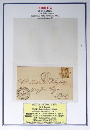 1863-76 Importante collection d'Étoiles chiffrées sur