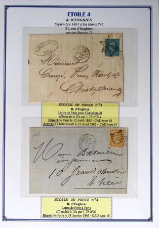 1863-76 Importante collection d'Étoiles chiffrées sur