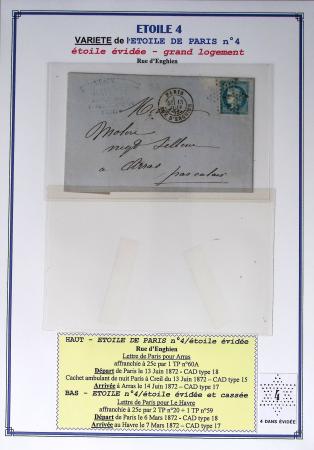 1863-76 Importante collection d'Étoiles chiffrées sur