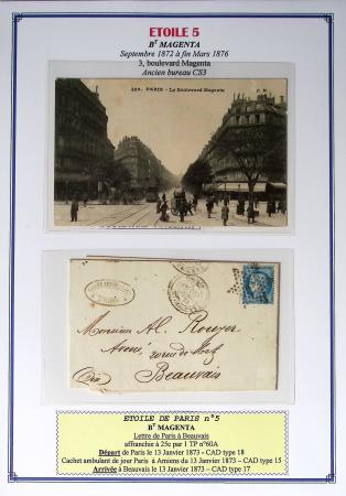 1863-76 Importante collection d'Étoiles chiffrées sur