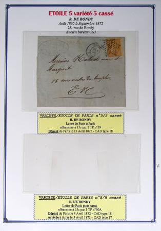 1863-76 Importante collection d'Étoiles chiffrées sur