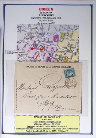 1863-76 Importante collection d'Étoiles chiffrées sur