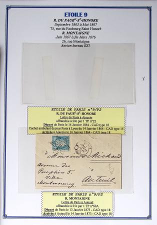 1863-76 Importante collection d'Étoiles chiffrées sur