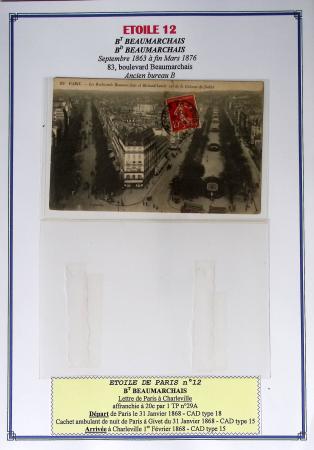 1863-76 Importante collection d'Étoiles chiffrées sur