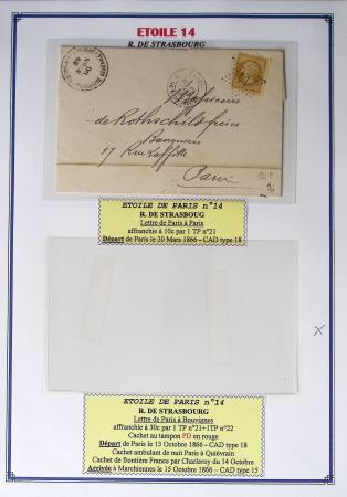 1863-76 Importante collection d'Étoiles chiffrées sur