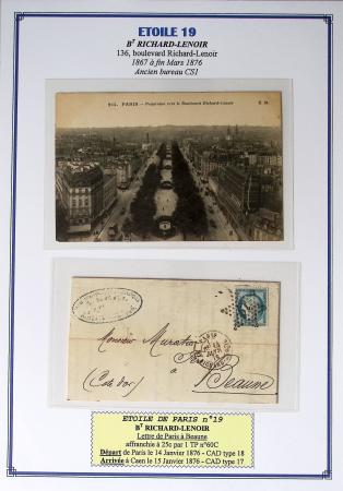 1863-76 Importante collection d'Étoiles chiffrées sur