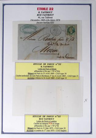 1863-76 Importante collection d'Étoiles chiffrées sur