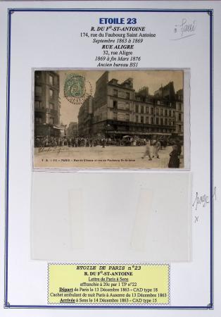 1863-76 Importante collection d'Étoiles chiffrées sur