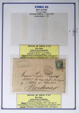 1863-76 Importante collection d'Étoiles chiffrées sur