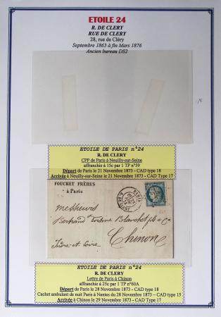 1863-76 Importante collection d'Étoiles chiffrées sur