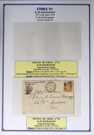 1863-76 Importante collection d'Étoiles chiffrées sur