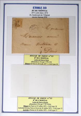 1863-76 Importante collection d'Étoiles chiffrées sur